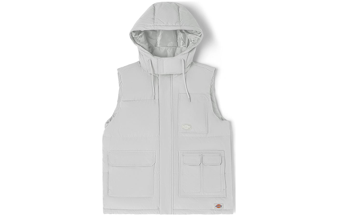 

Пуховый жилет с капюшоном Dickies, устрично-серый