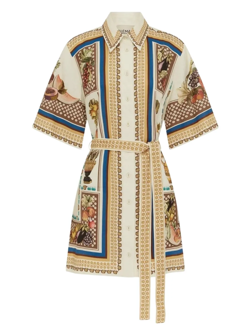 

Мини-платье Mercado с фруктовым принтом ALEMAIS, нейтральный