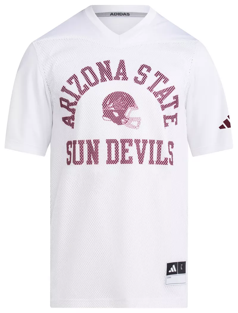 

Мужская белая футбольная майка Adidas Arizona State Sun Devils Replica Tailgate