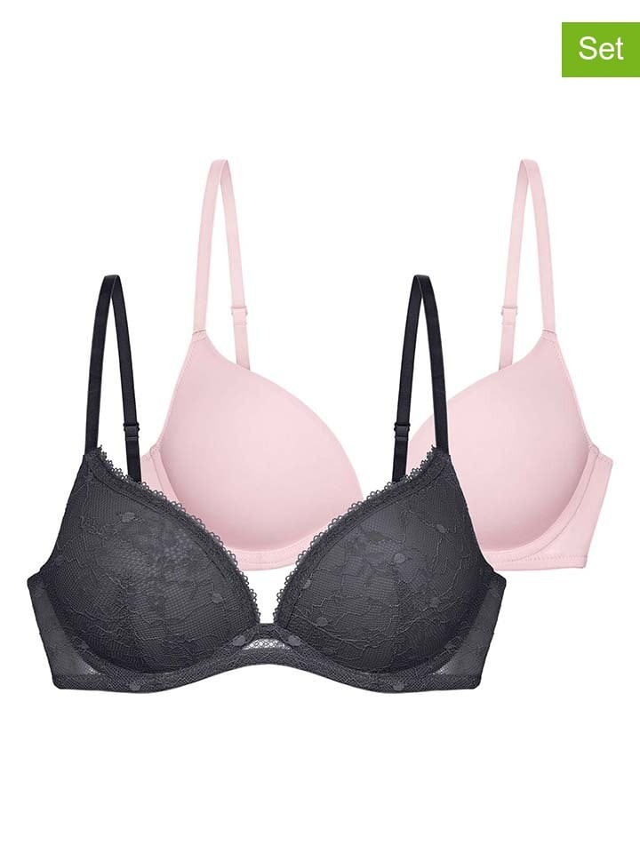 

Бюстгальтер на косточках Dorina 2er Set Radha, цвет anthrazit/rosa