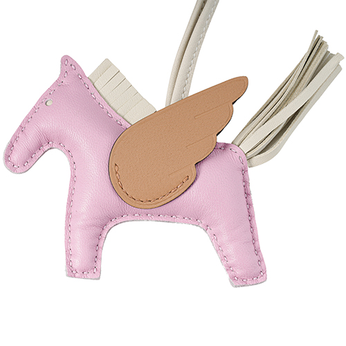 HERMES Унисекс подвеска из овчины розовая, Pink — фото 3