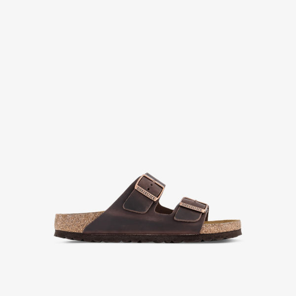 Сандалии кожаные Birkenstock Arizona с двумя ремешками, коричневый