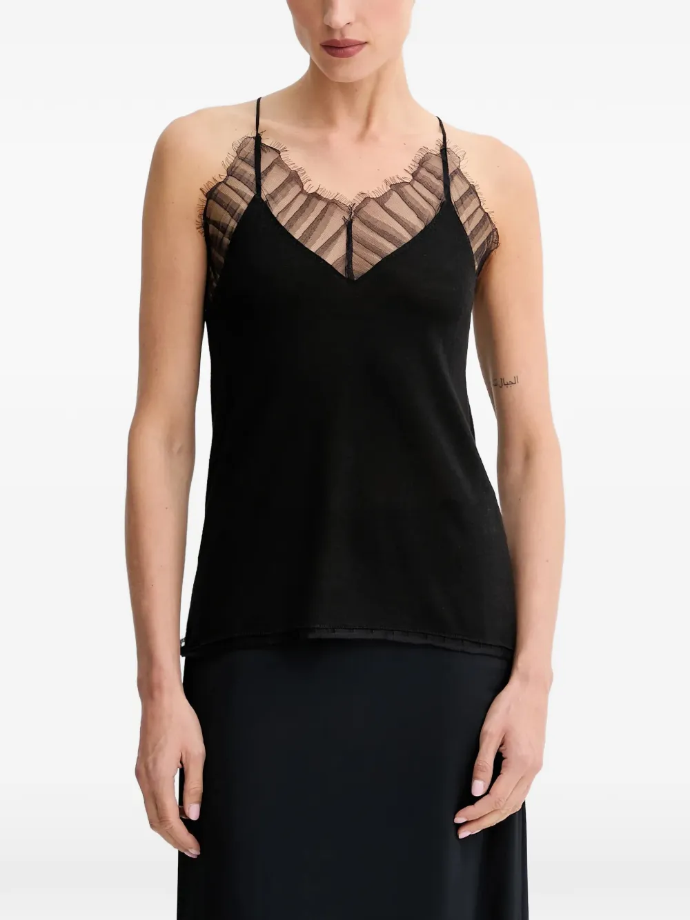 

Кружевная блузка с V-образным вырезом Iro, черный