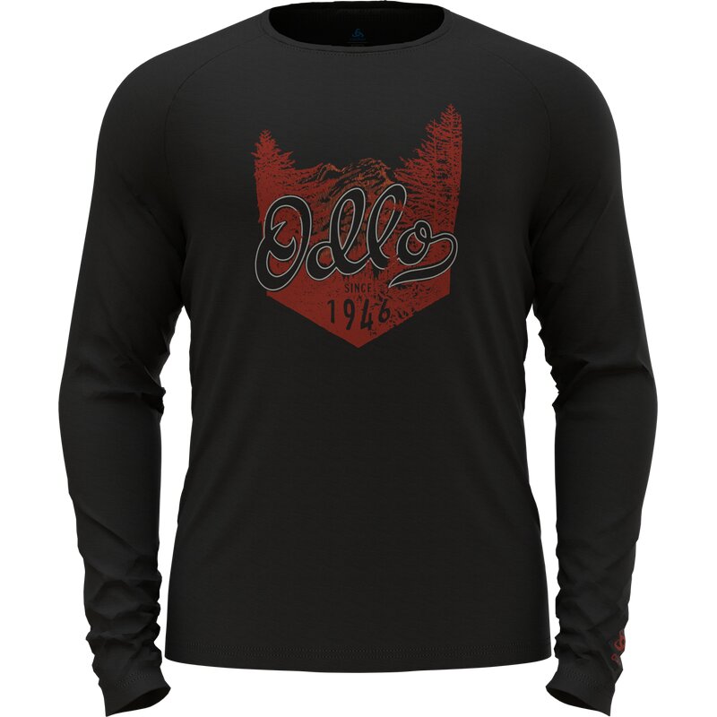 

Футболка с круглым вырезом, длинный рукав, меринос 2 Odlo, черный