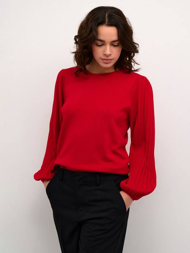 

Одинокий вязаный топ KAFFE, цвет Haute Red