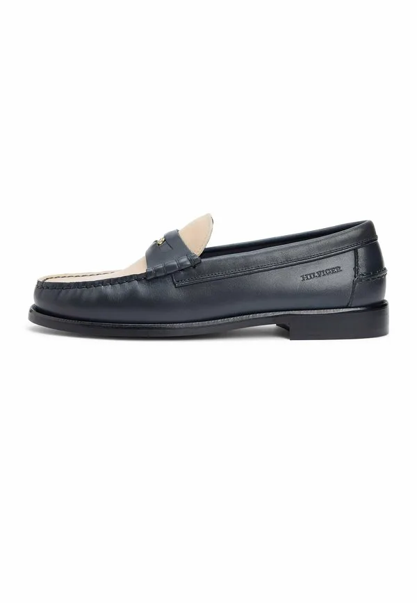 Кожаные лоферы с цветными блоками и слипоны Tommy Hilfiger, Navy Blue