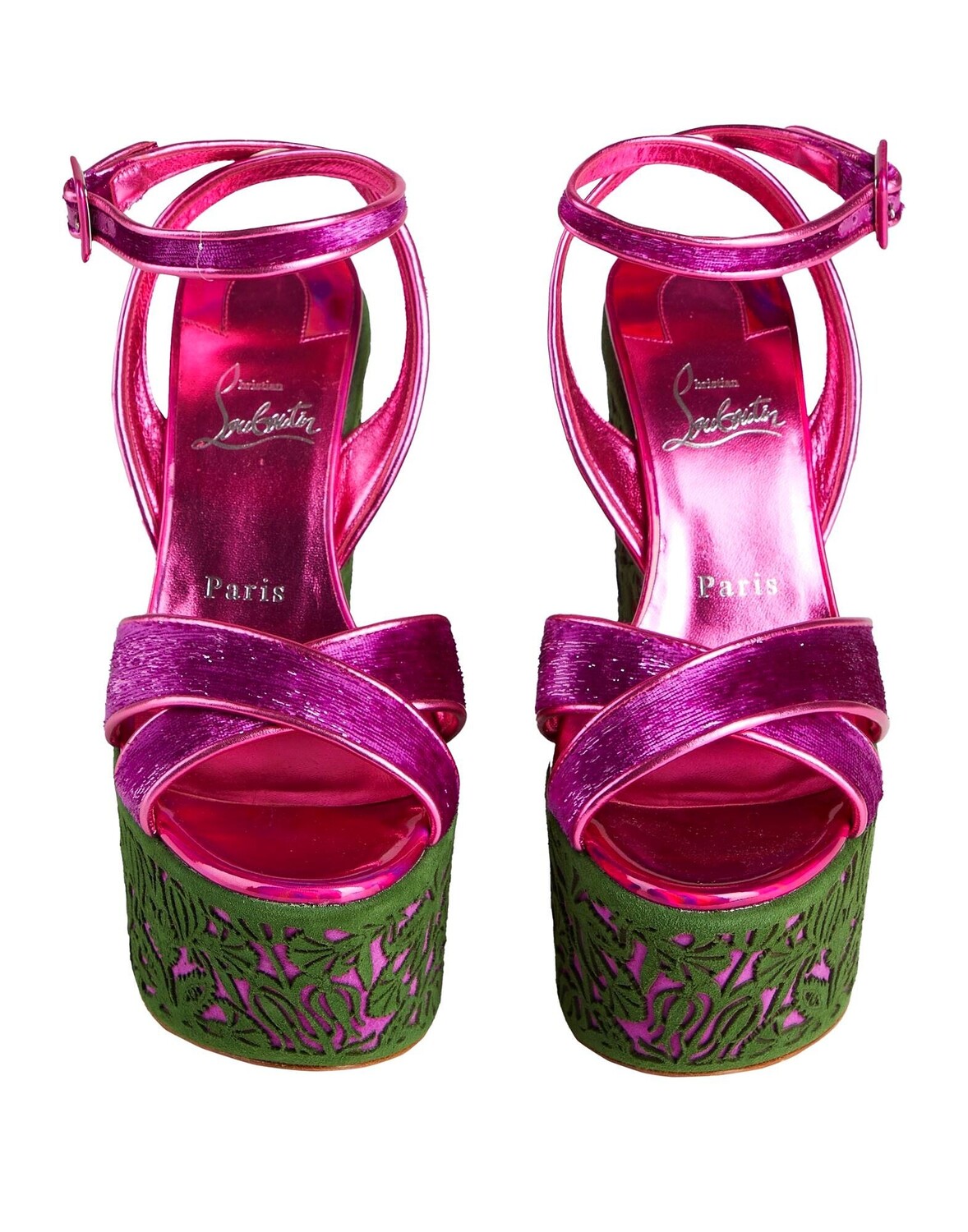 Сандалии Christian Louboutin, лиловый — фото 4