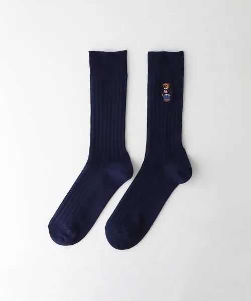 Носки Polo Ralph Lauren с медведем, хлопковые, тёмно-синие