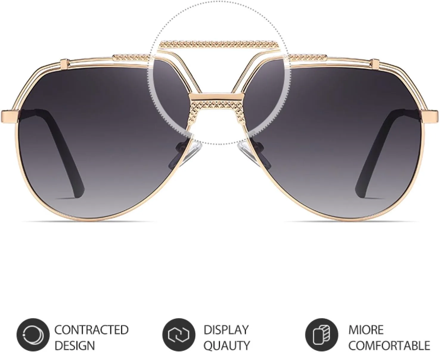 

Солнцезащитные очки для женщин и мужчин, защита от УФ-излучения UV400, металлическая оправа, для ночной езды, рыбалки, велоспорта TVTBBVV, Brown Night Vision