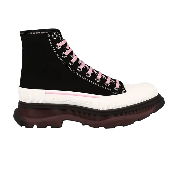 

Кроссовки Alexander McQueen Alexander McQueen Tread Slick Boots 'Black Blossom Pink', черный