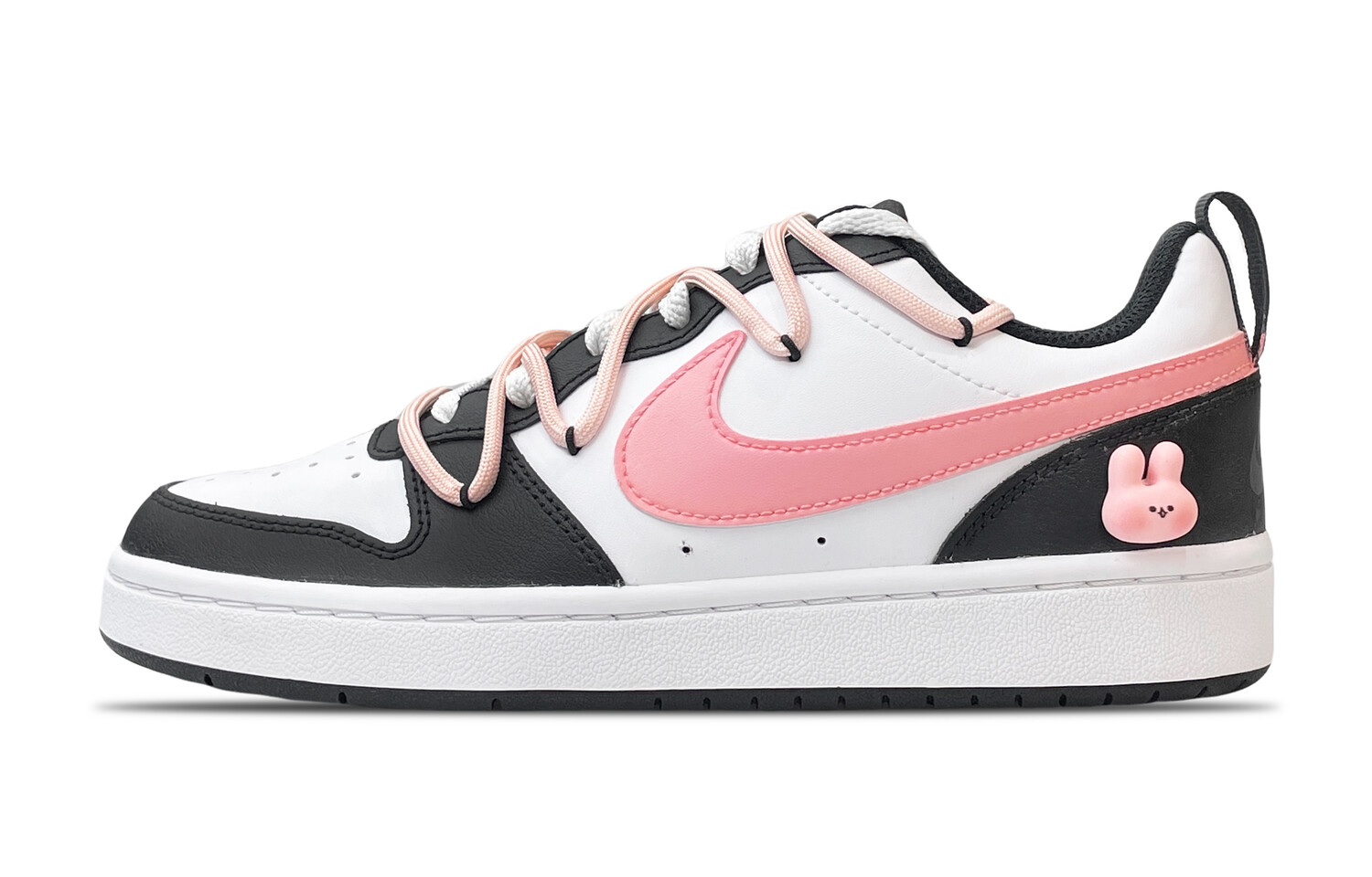 

Кроссовки Nike Court Borough Skateboarding Shoes Women's Low-top Pink/Black/White, черный/розовый