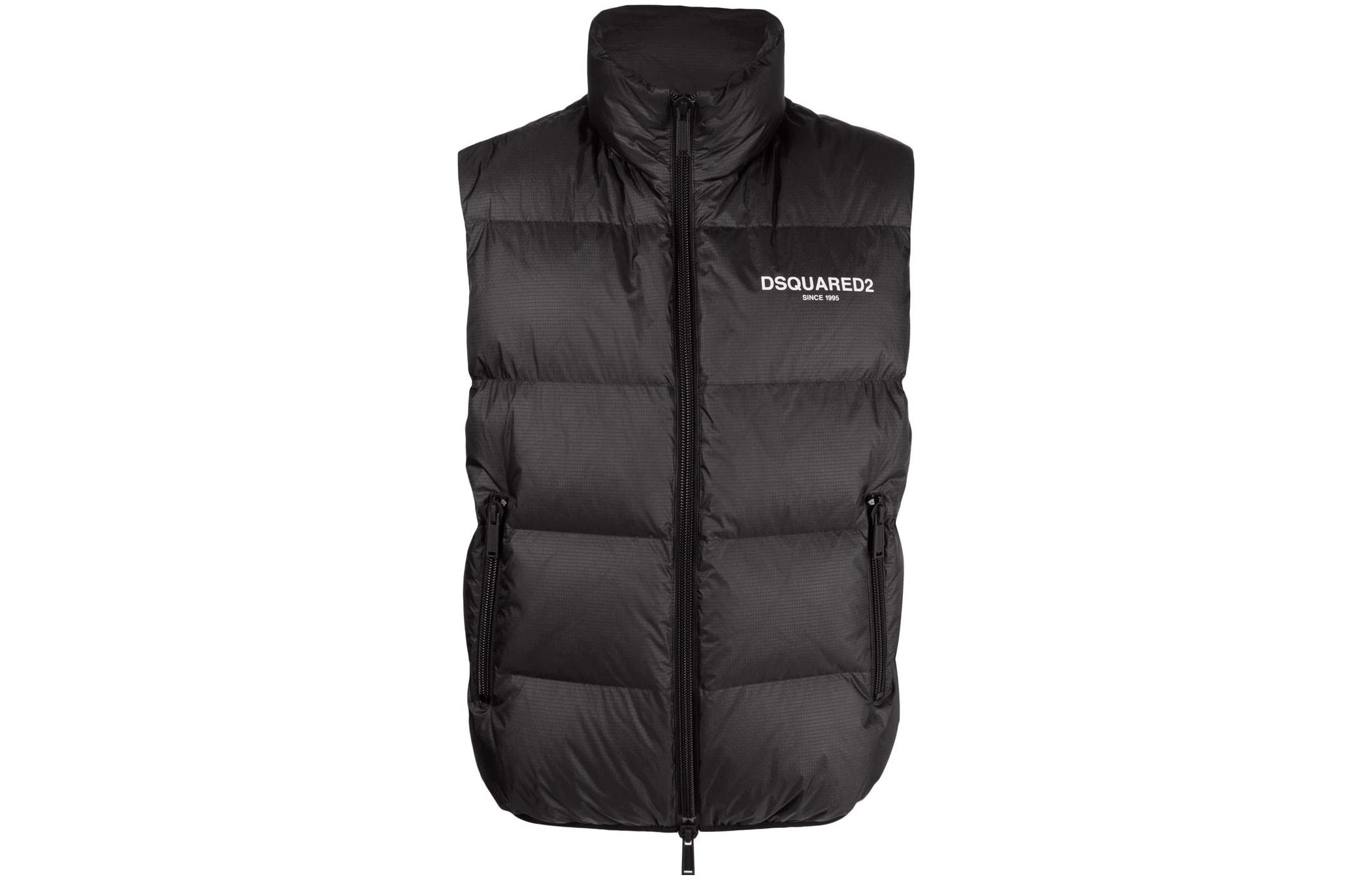 

Пуховая жилетка с логотипом DSQUARED 2, черный