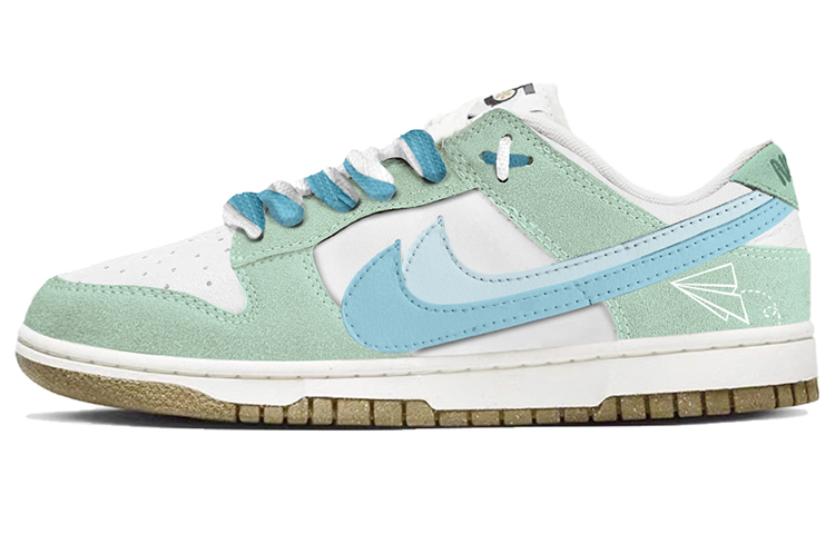 

Кроссовки Nike Dunk Skateboarding Shoes Women's Low-top Beige, светло-зеленый