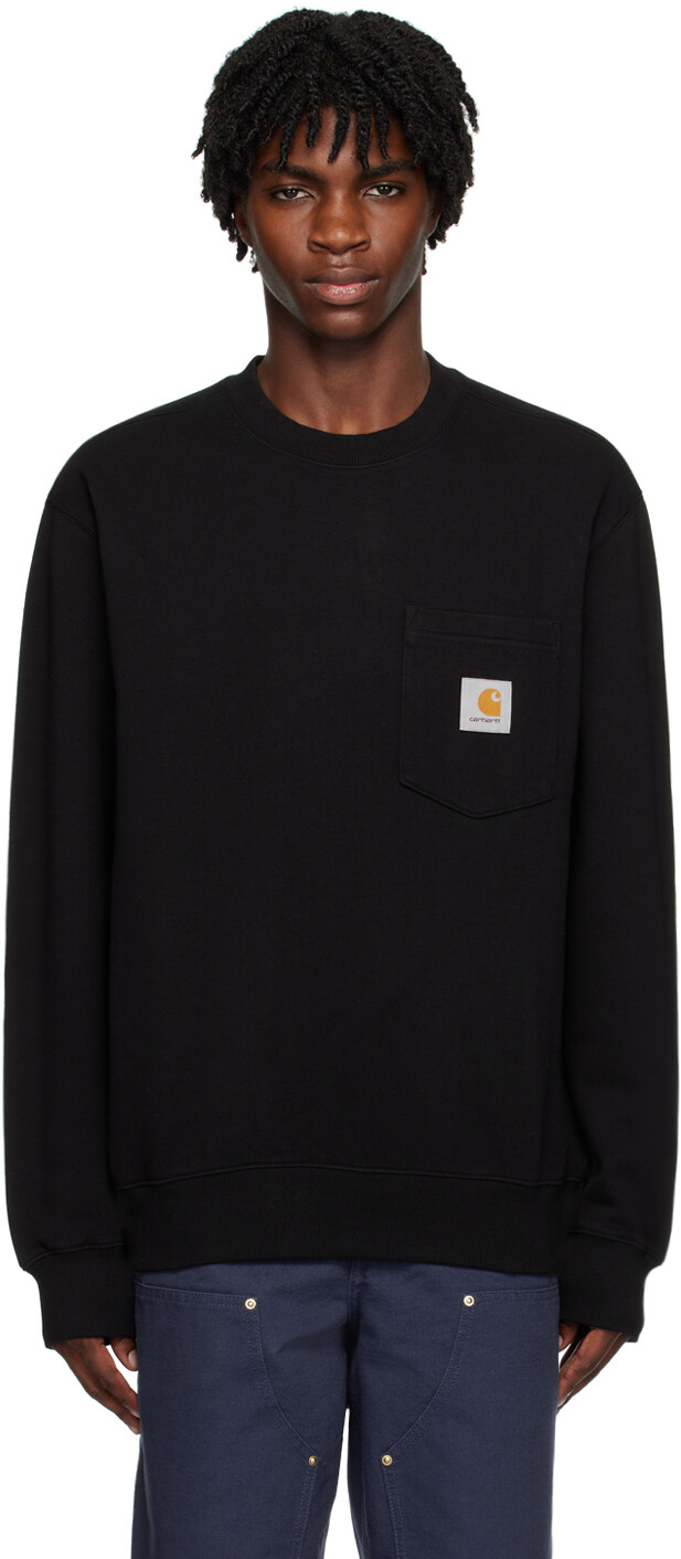 

Черный свитшот с карманами Carhartt Work In Progress