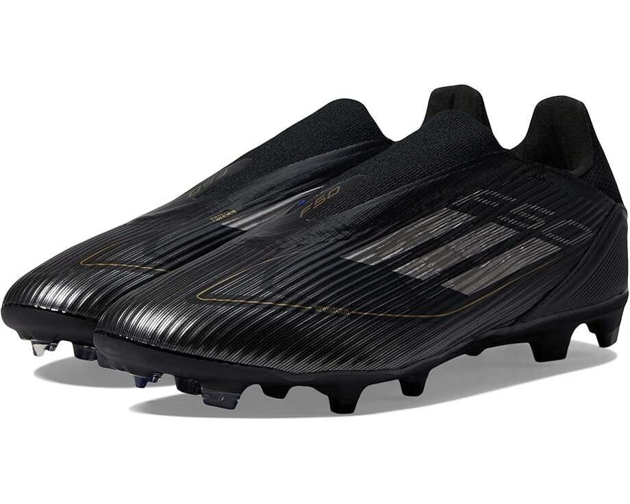 

Кроссовки adidas F50 League Laceless Football Boots Firm Ground, цвет Black/Iron Metallic/Gold Metallic