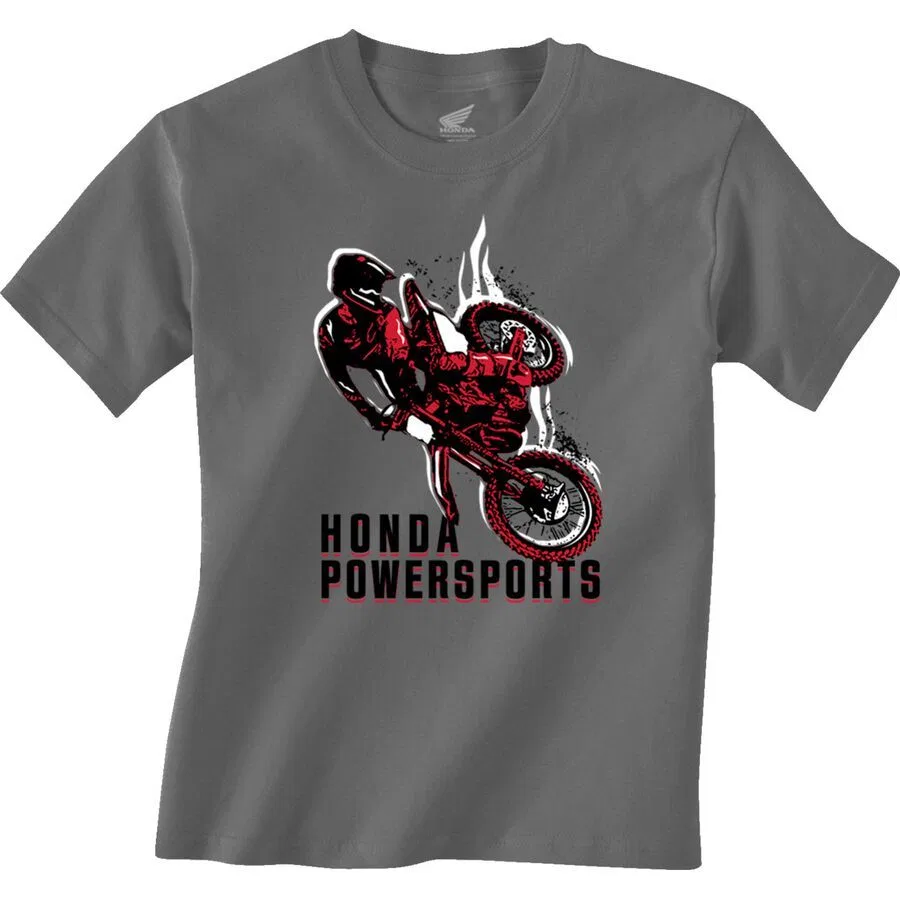 Футболка для юных велосипедистов Honda Apparel, Charcoal