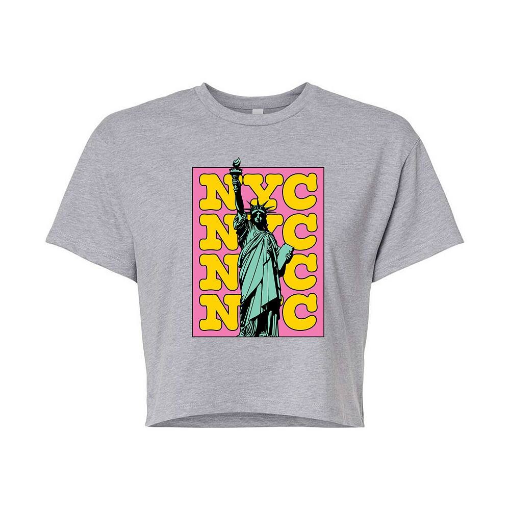 

Укороченная футболка NYC Statue Of Liberty для юниоров Licensed Character, цвет Heather Gray