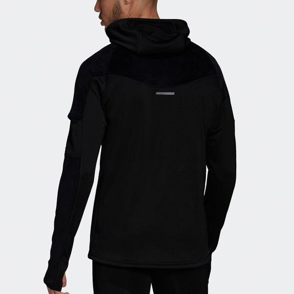 Толстовка men's warm hooded sports black Adidas, черный — фото 3