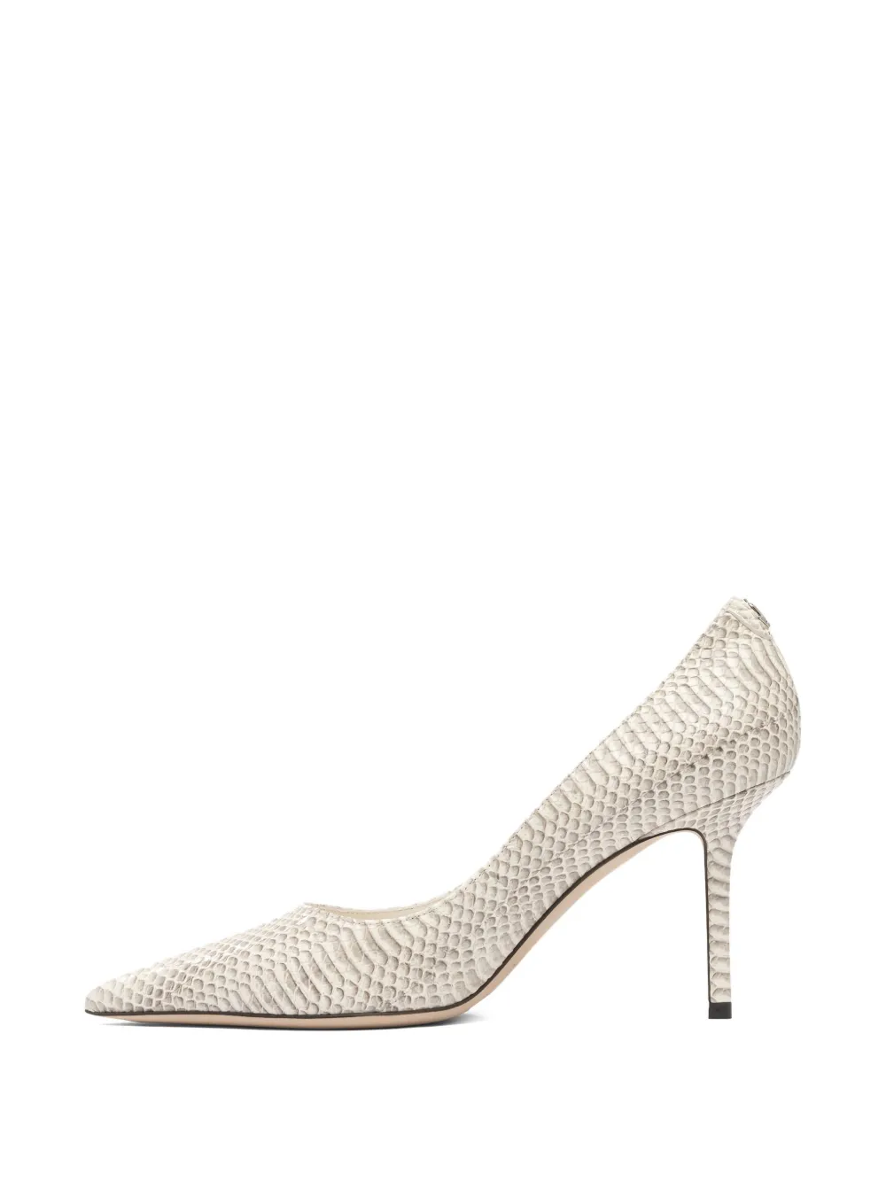 Туфли Love с острым носком и эффектом змеиной кожи, 85 мм JIMMY CHOO, серый — фото 3