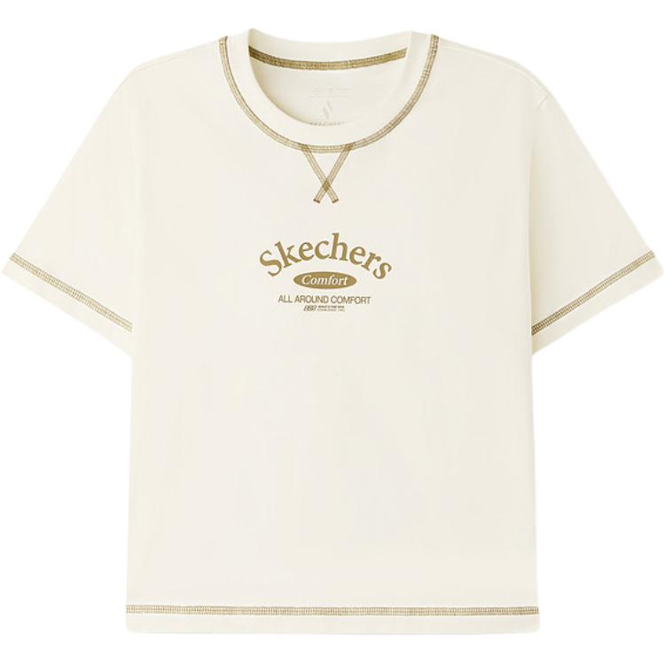 

Skechers Футболка женская Marshmallow White/0074 Crew Neck Moderate