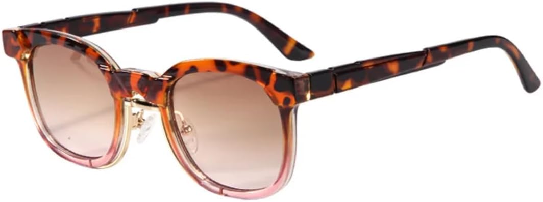 

Роскошные солнцезащитные очки «кошачий глаз» для женщин и мужчин, популярные винтажные панк-очки, двухцветные, для вождения на открытом воздухе TVTBBVV, Leopard Pink Tea