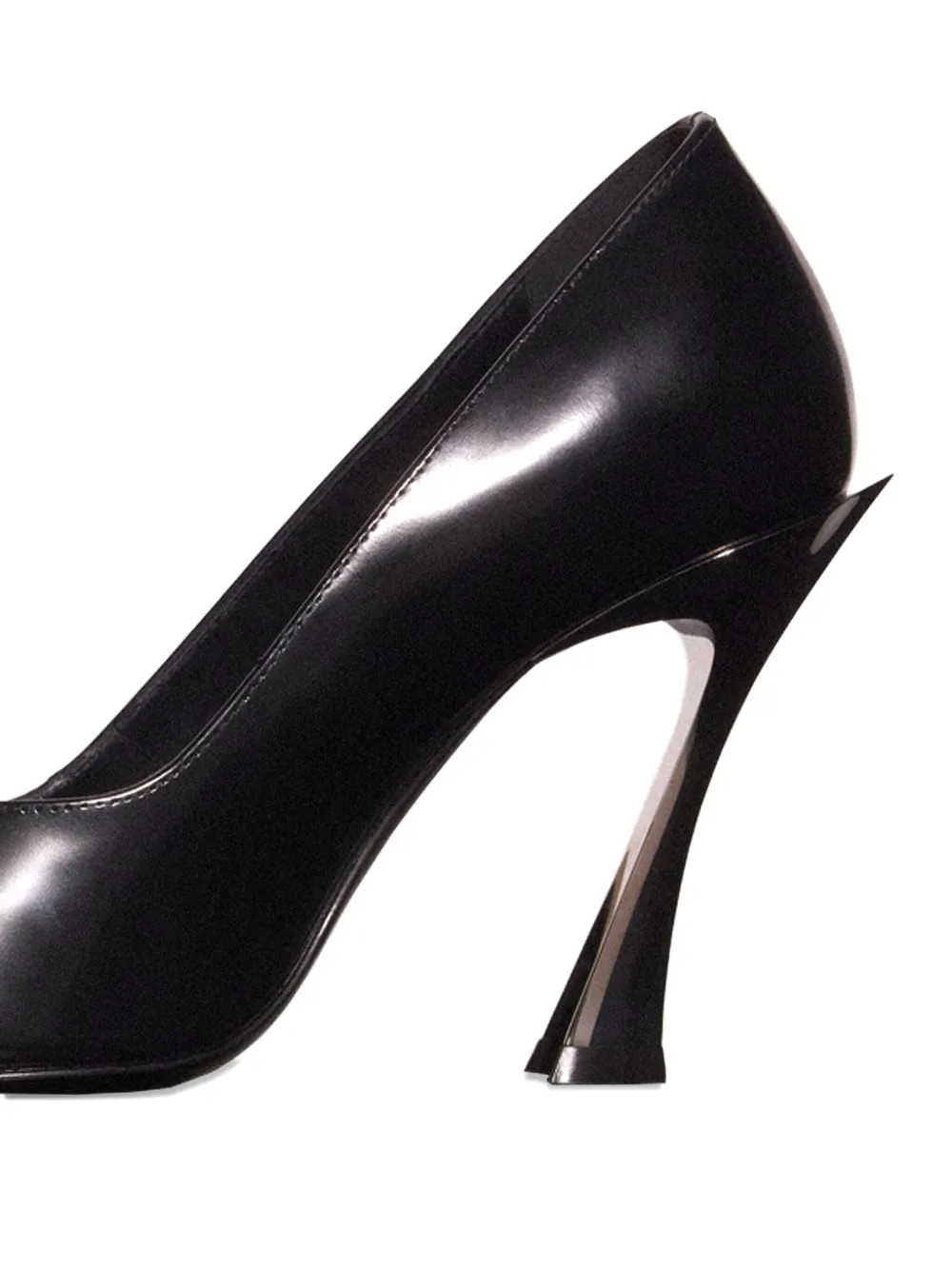 Туфли-лодочки с заостренным мысом и скульптурным каблуком высотой 95 мм Mugler, черный — фото 2