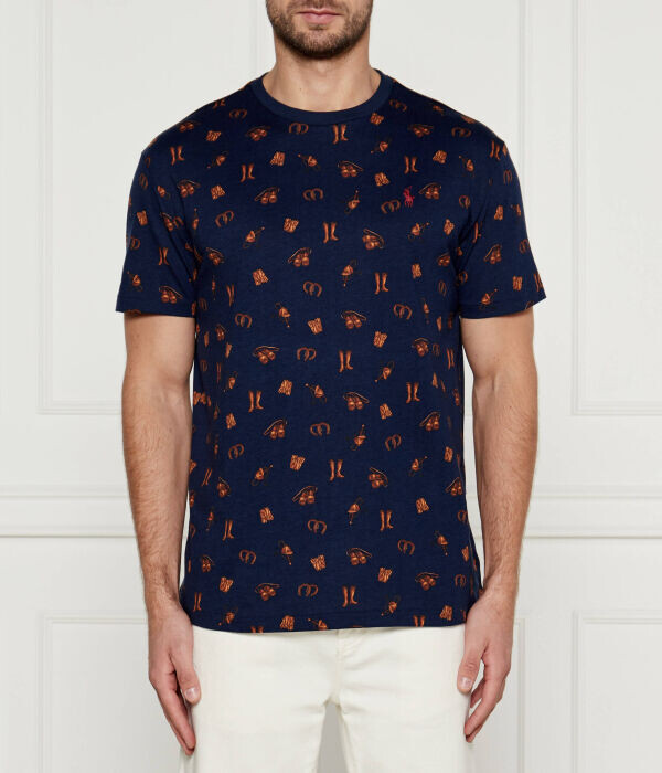 

Футболка Polo Ralph Lauren с узором, синий
