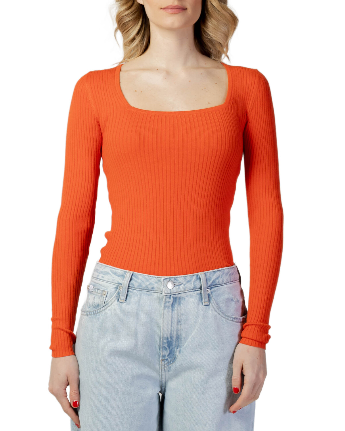 

Свитер Vero Moda с круглым вырезом, коралловый