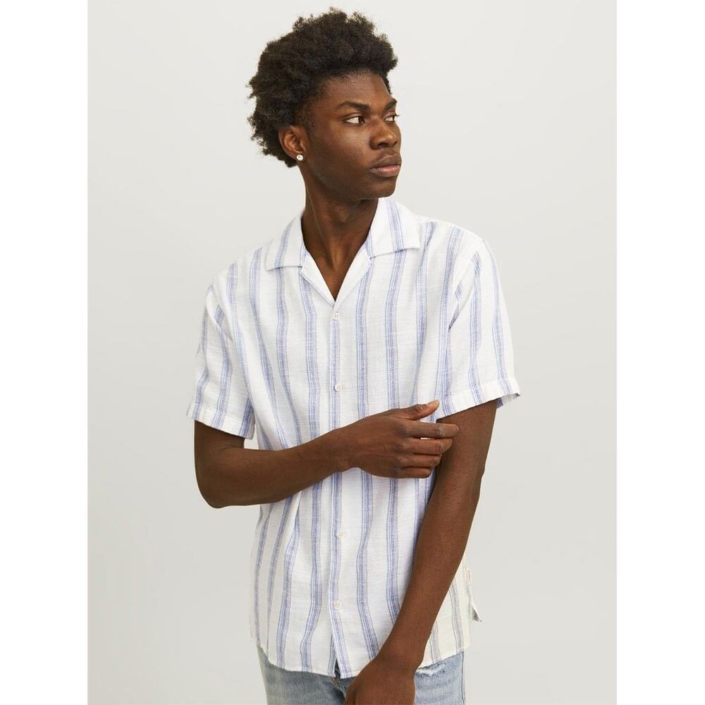

Рубашка с коротким рукавом Jack & Jones Noto Stripe Resort, белый