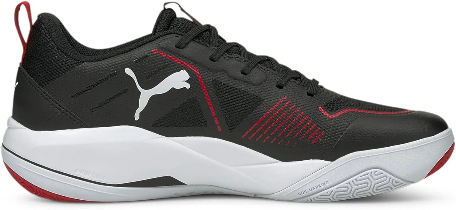 Унисекс кроссовки PUMA Eliminate Pro для игры в помещении, Black Puma Black Puma White High Risk Red — фото 2