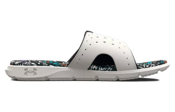 Тапочки ignite 7 graphic footbed slide 'grey mist floral' Under Armour, серый — фото 3