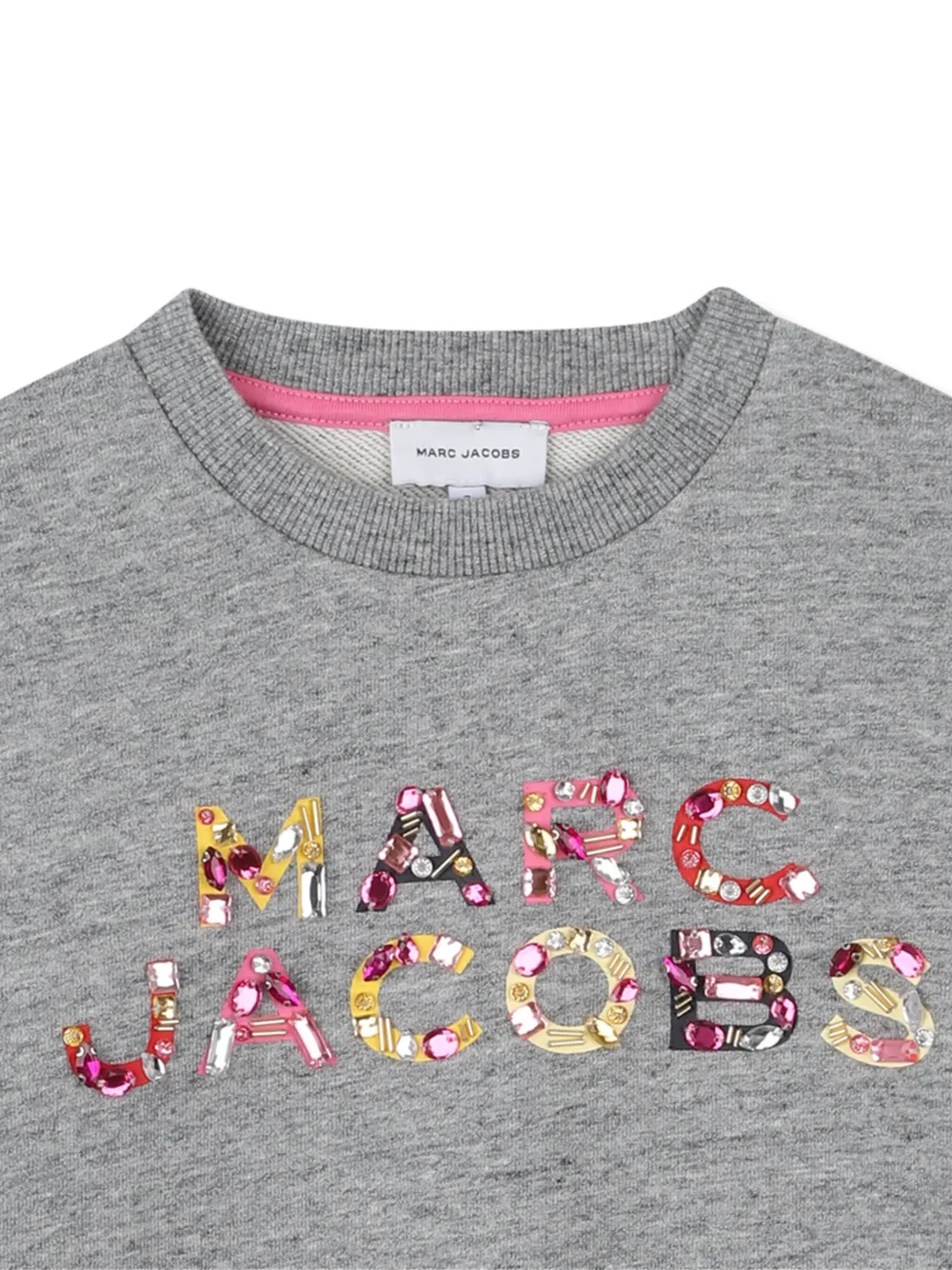 Толстовка с логотипом и пайетками Marc Jacobs Kids, серый — фото 3