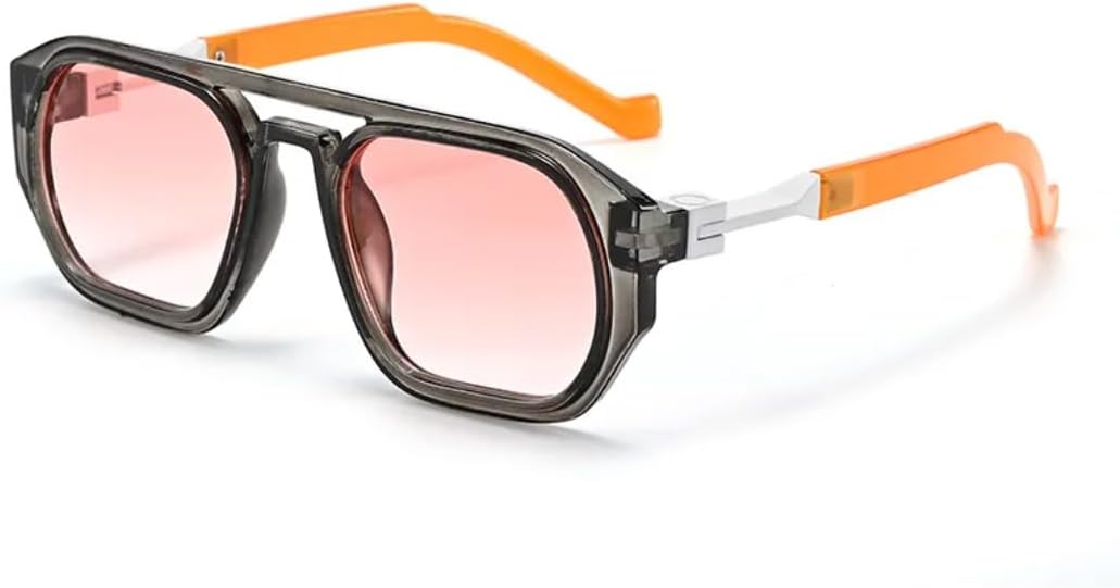 

Солнцезащитные очки для мужчин и женщин - защита UV400 - линзы с двойной перемычкой и градиентным покрытием для занятий спортом на открытом воздухе и вождения DSVIGF, Grey Pink