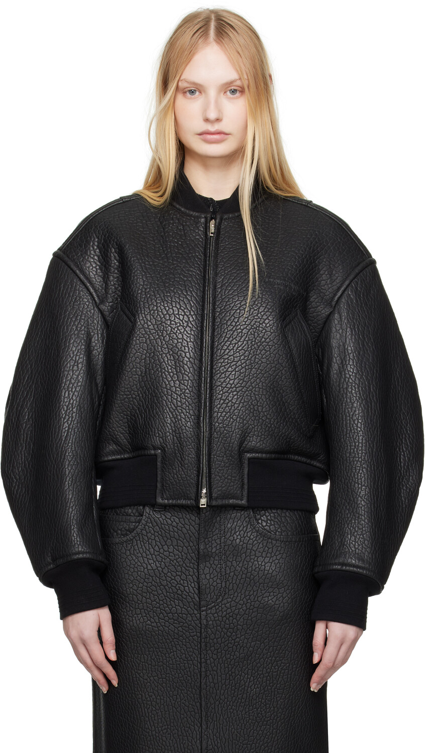 

Укороченная кожаная куртка Alexander Wang