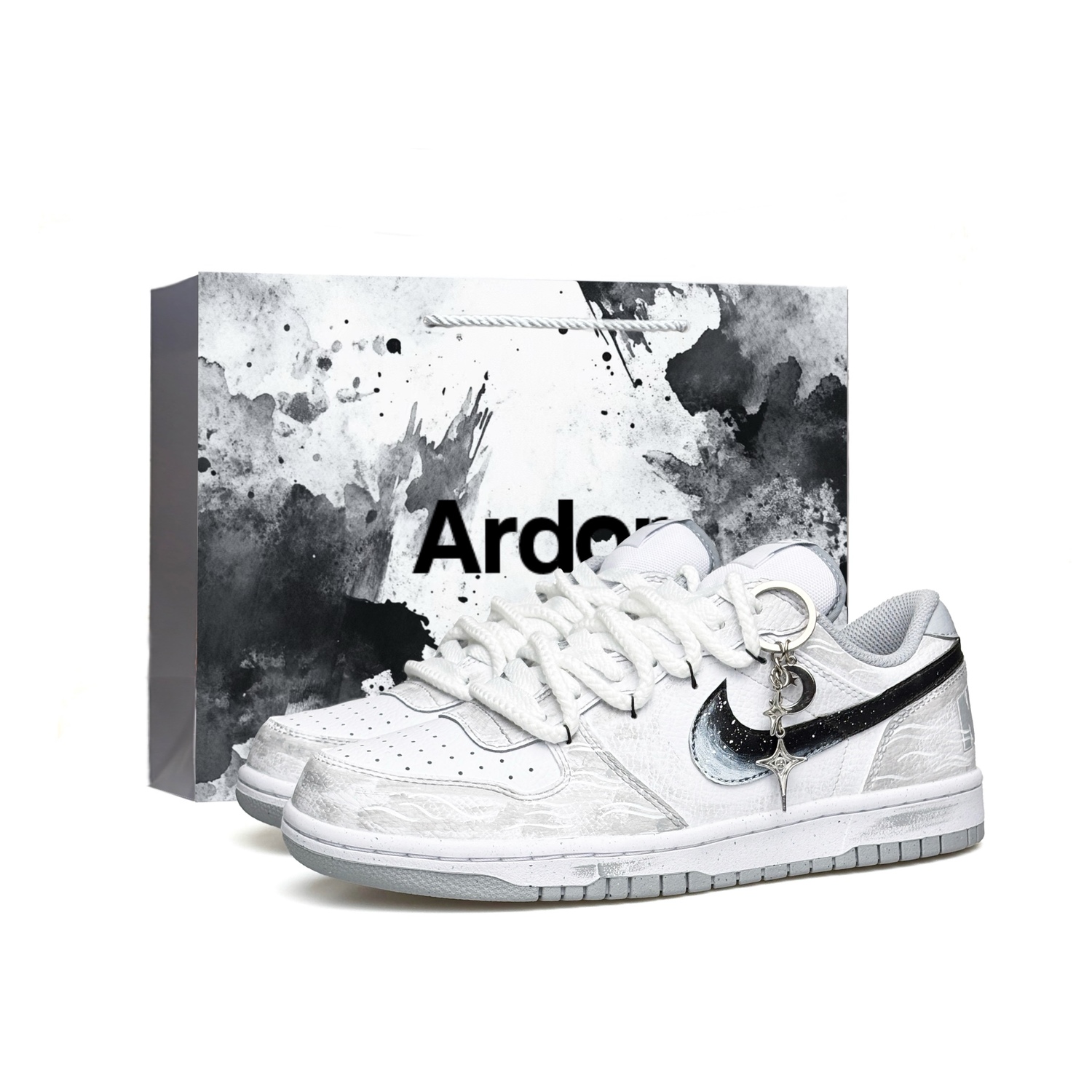 

Nike Dunk Vassell Устойчивые к истиранию и скольжению низкие кроссовки для скейтбординга мужские бело-серые