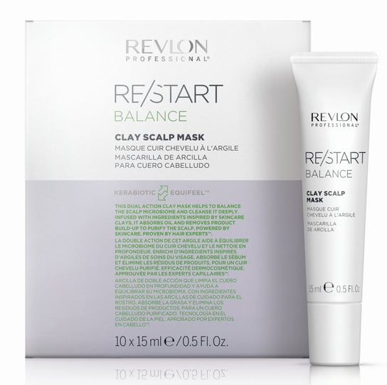 

Глиняная маска для кожи головы 10х15 мл REVLON RESTART, Revlon Professional