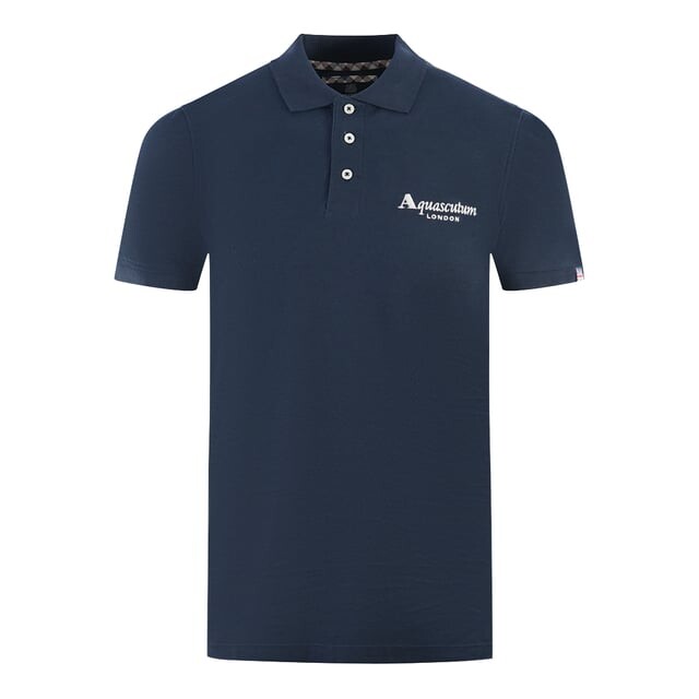

Классическая темно-синяя рубашка-поло London Aquascutum, синий