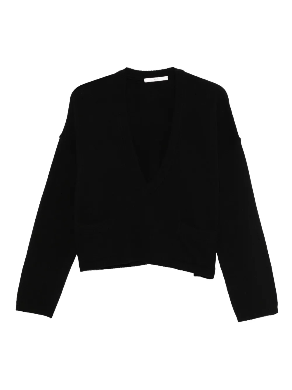 

Свитер с V-образным вырезом и карманами 3311, черный