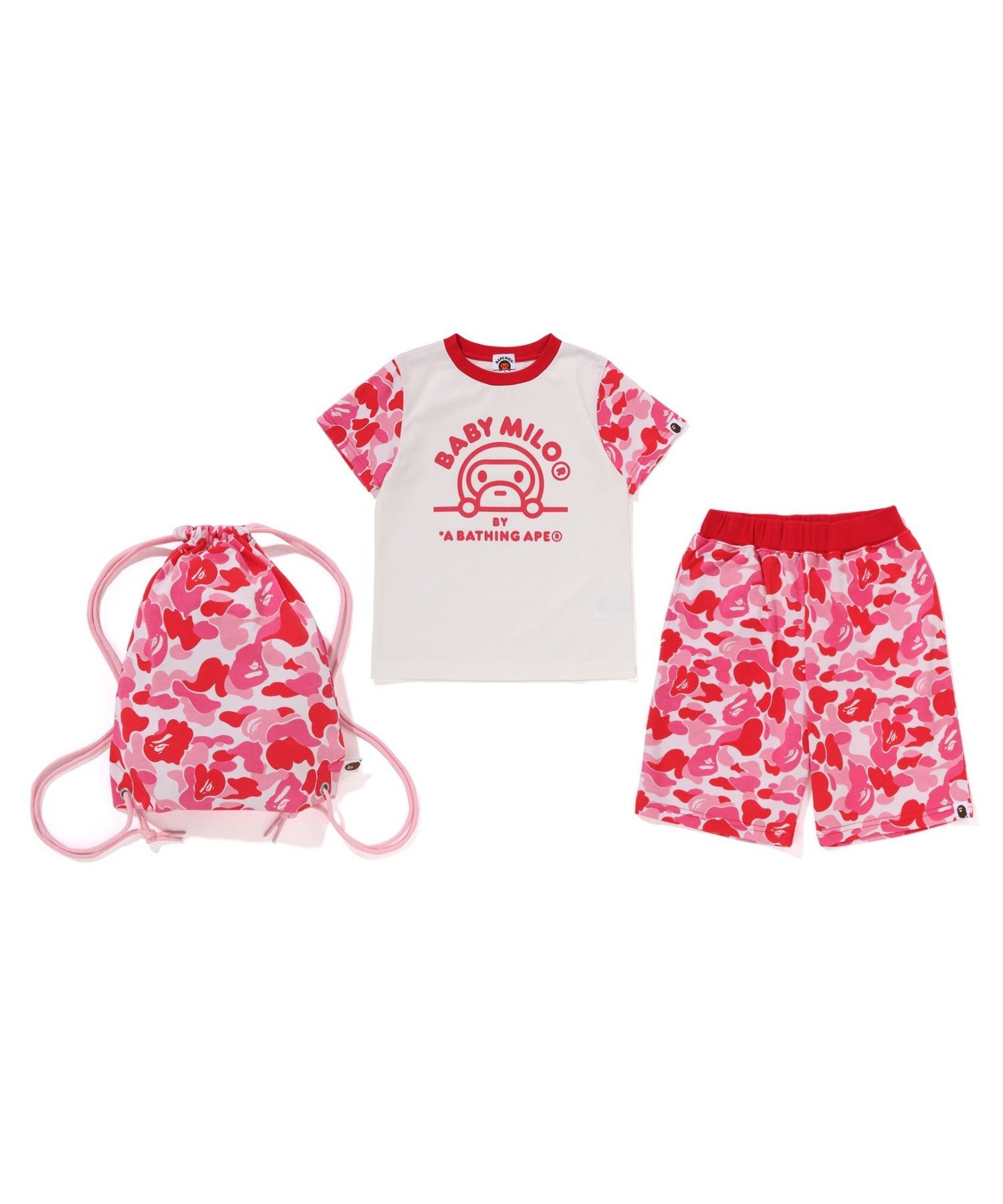 Детский подарочный набор ABC Camo Baby Milo A Bathing Ape, PINK