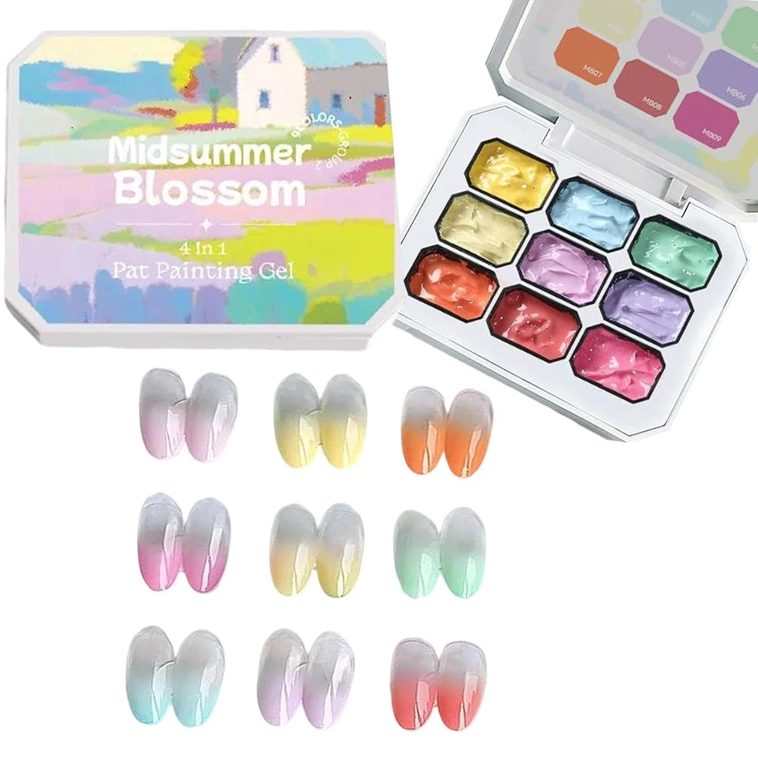 Палитра гель-красок для ногтей «Solid Palette», 9 цветов Generisch