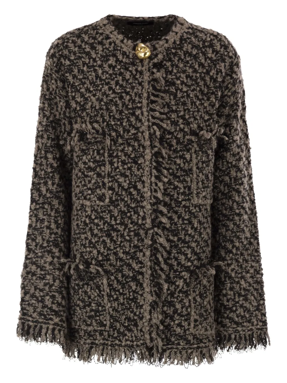 

Жакет с бахромой Fabiana Filippi, черный