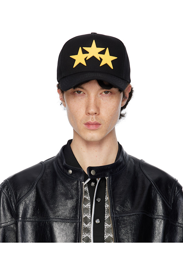 

Трехзвездочная бейсболка из холста Amiri, мультиколор