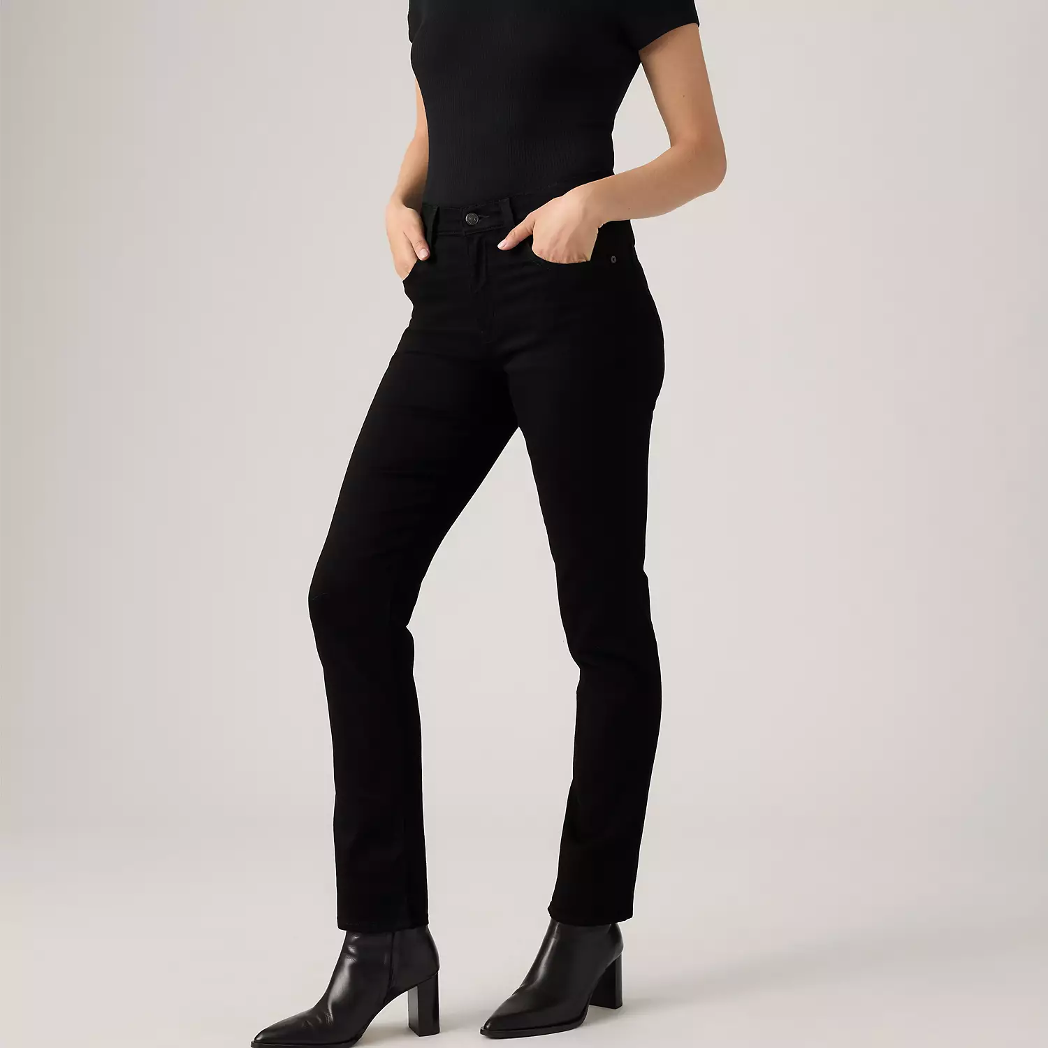 Женские джинсы Levi's Hight Rise Slim Straight, черный