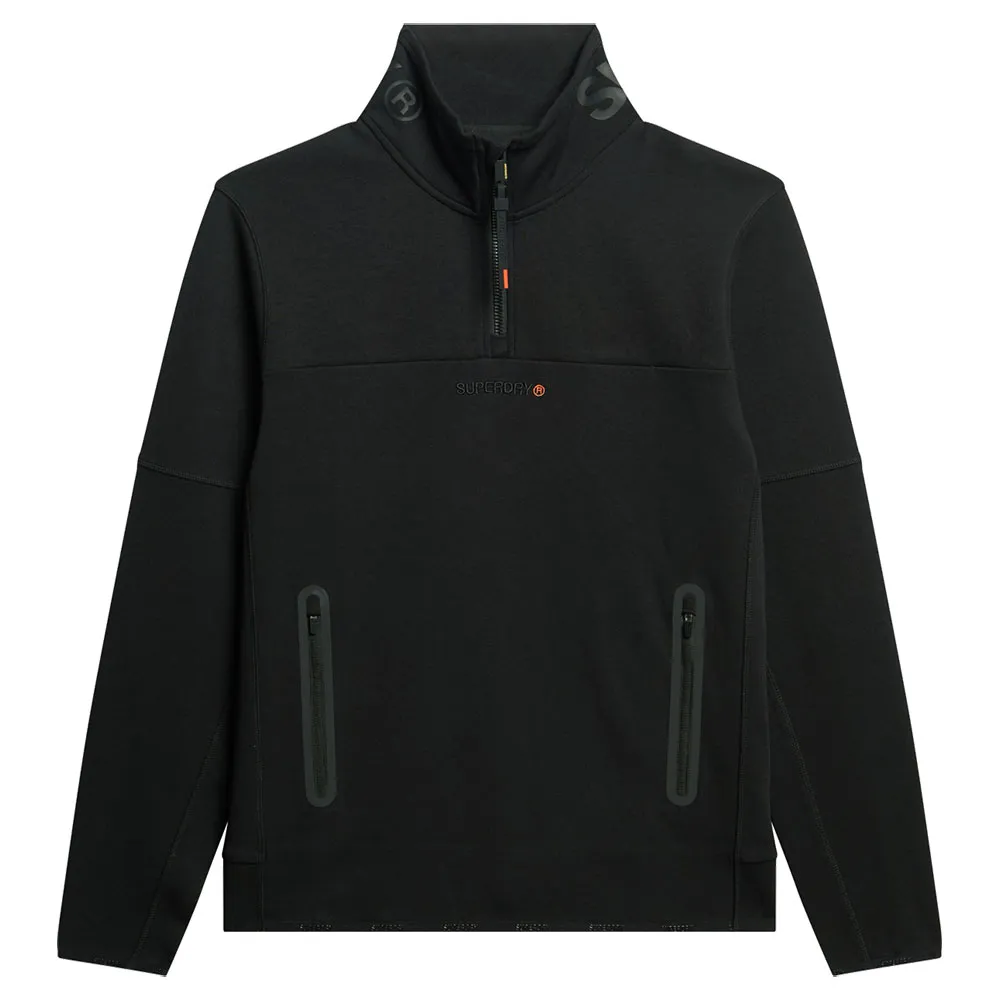 

Толстовка Superdry Tech Logo Loose half zip, черный