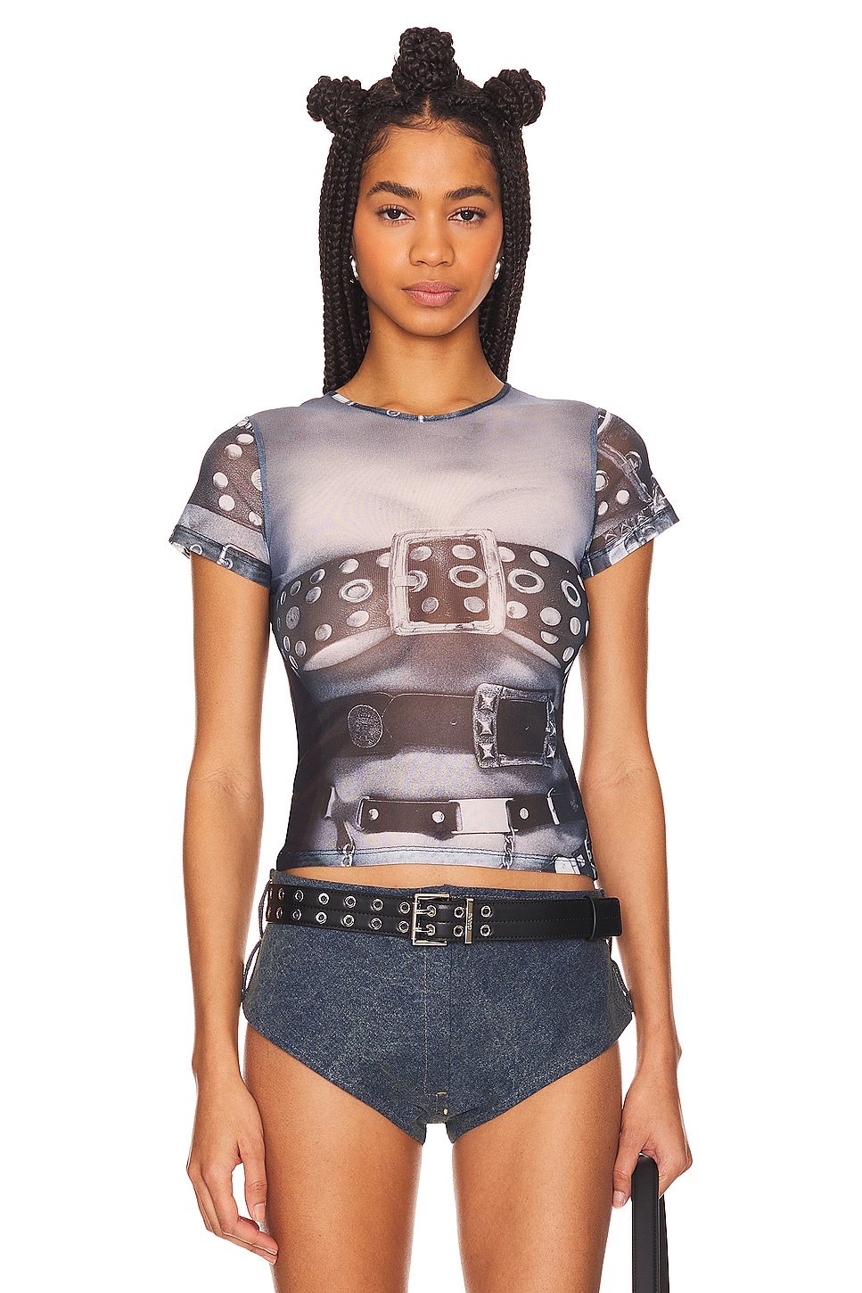 

Мини-Футболка Miaou, цвет belt print