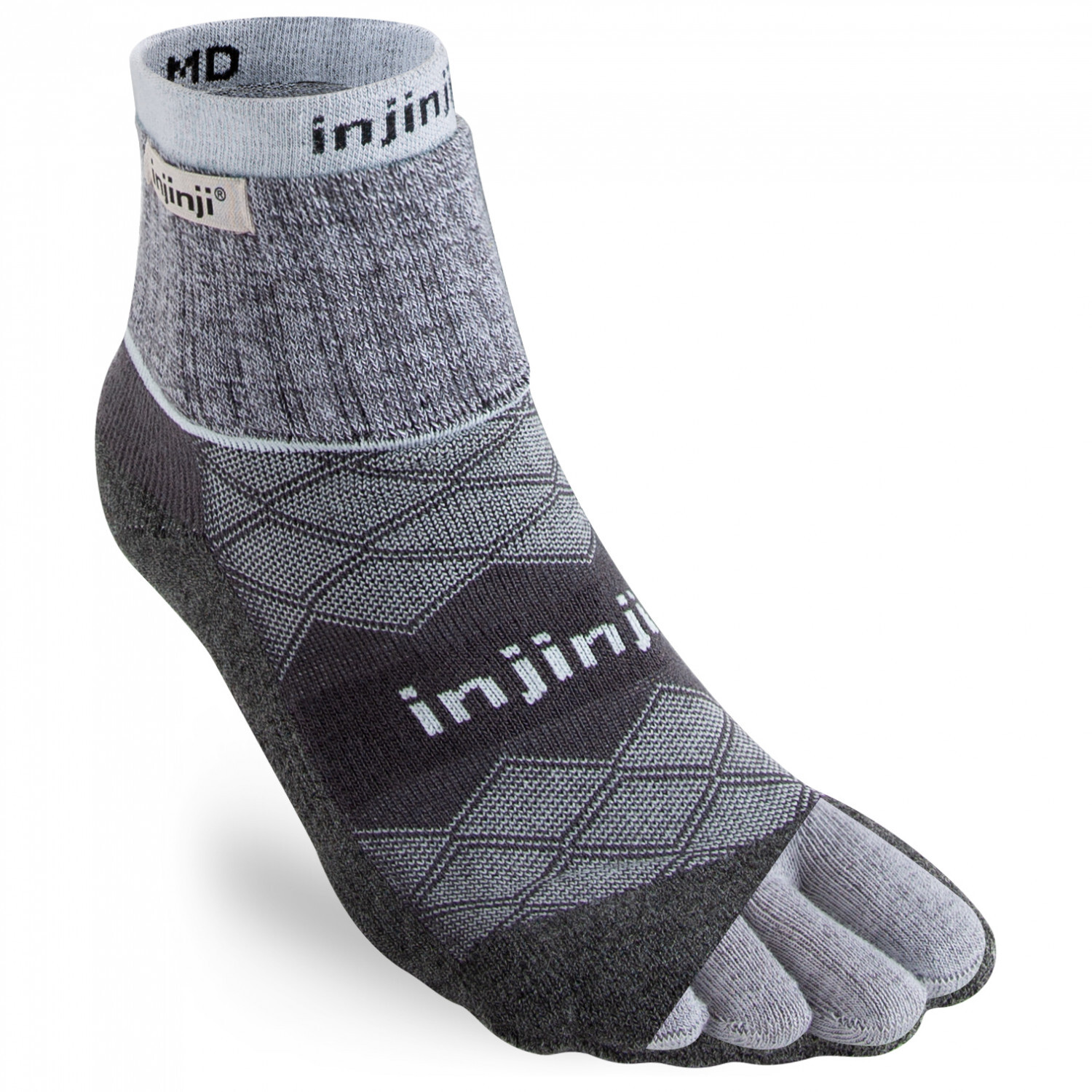 

Носки для бега Injinji Women's Liner + Runner Mini Crew, цвет Gray