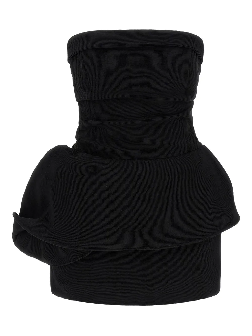 

Рифленое драпированное мини-платье Magda Butrym, черный