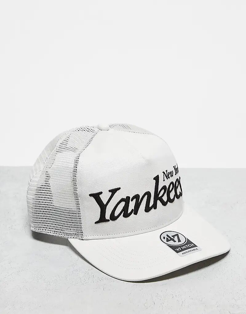 

Кепка дальнобойщика с прямым козырьком NY Yankees белого цвета 47 Brand