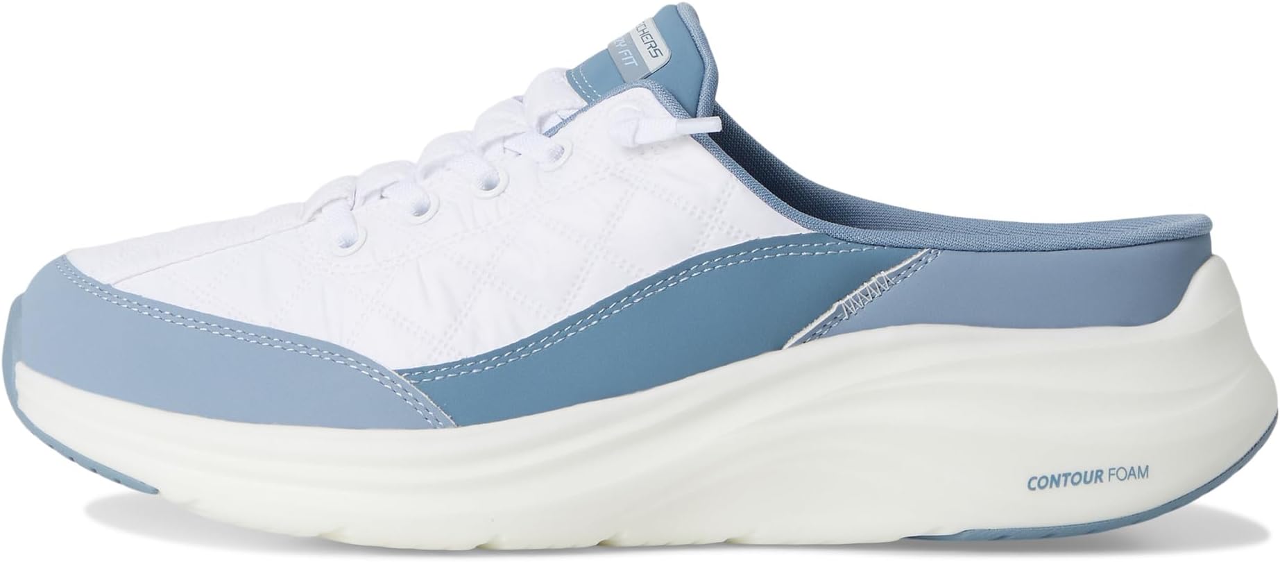 Кроссовки SKECHERS Contour Foam - Cozy Fit, цвет White/Light Blue — фото 4