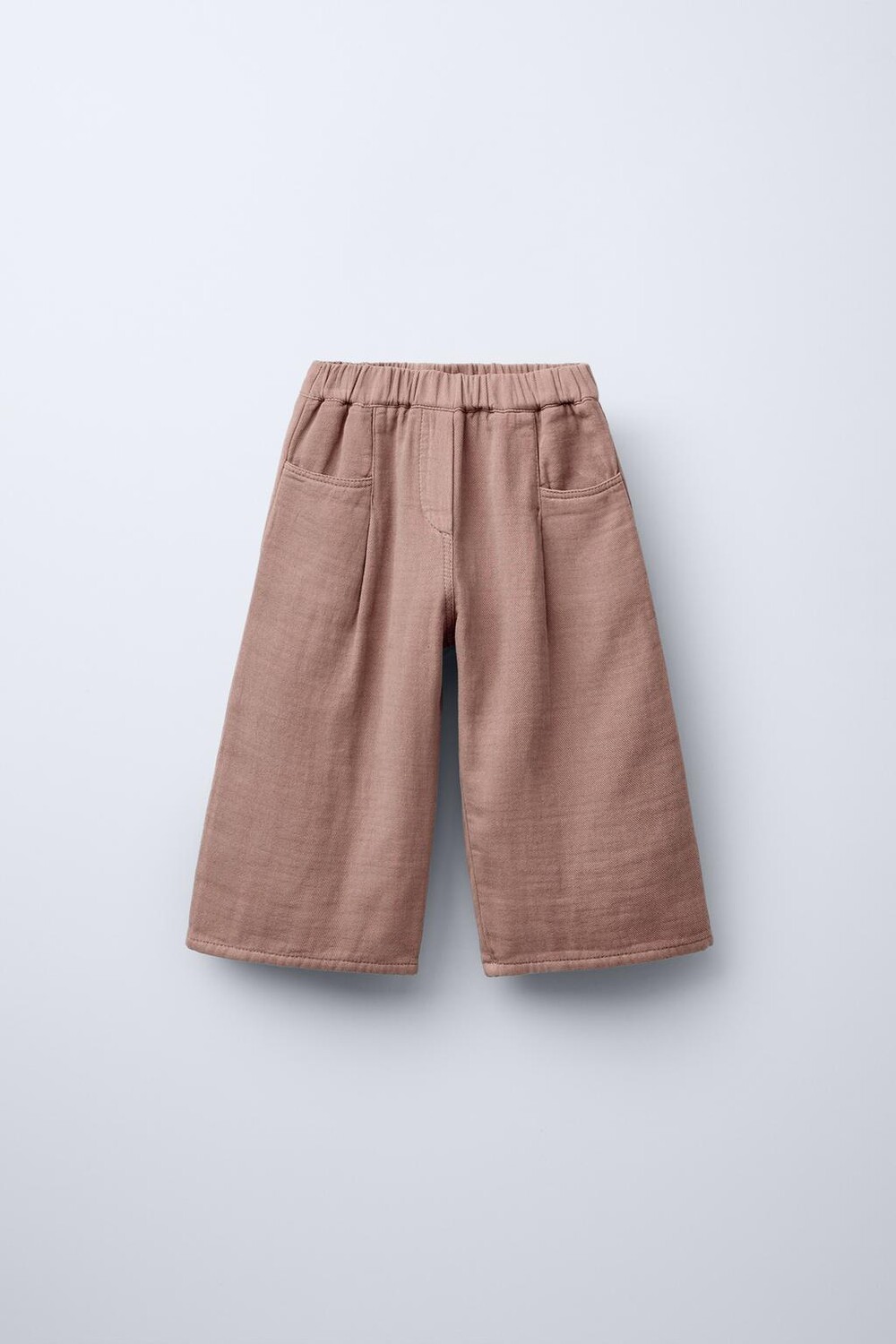 

Мешковатые брюки с вышивками ZARA, пыльно-розовый